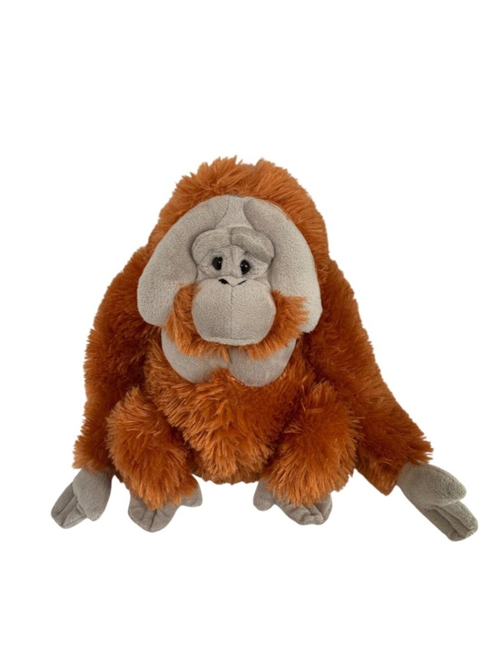 Wild Republic Ape Orangutan Orange Gray Plush Stuffed Animal Doll Toy 12 in Tall